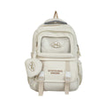 Customized Student Schoolbag Cream Style Cute Backpack Logo Print Computer Bag Junior High School Students Japanese Style Simple Backpack