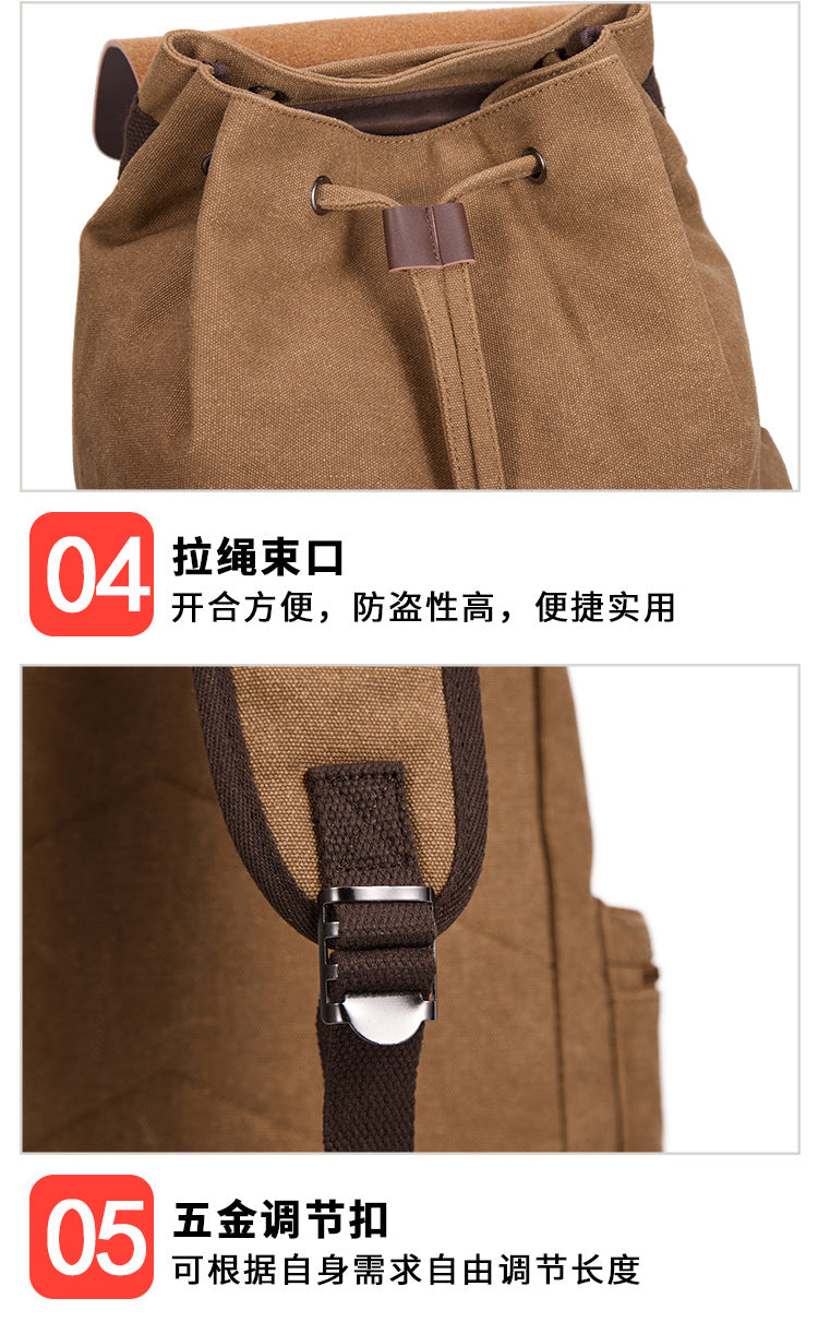 Canvas Tote Backpack, Computer Bag, Business Retro Style, Male College Style, Couple