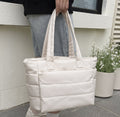 Foreign Trade New Simple Tote Bag Women's Large-Capacity Commuter Handbag Lightweight Nylon Cloth College Student Shoulder Bag