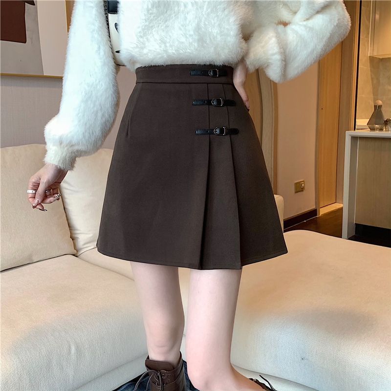 Pleated Skirt Summer Women's Asymmetrical Short Skirt Plus Size Fat Mm High Waist Hip Skirt Slimming Look Crotch-covering A-line Skirt