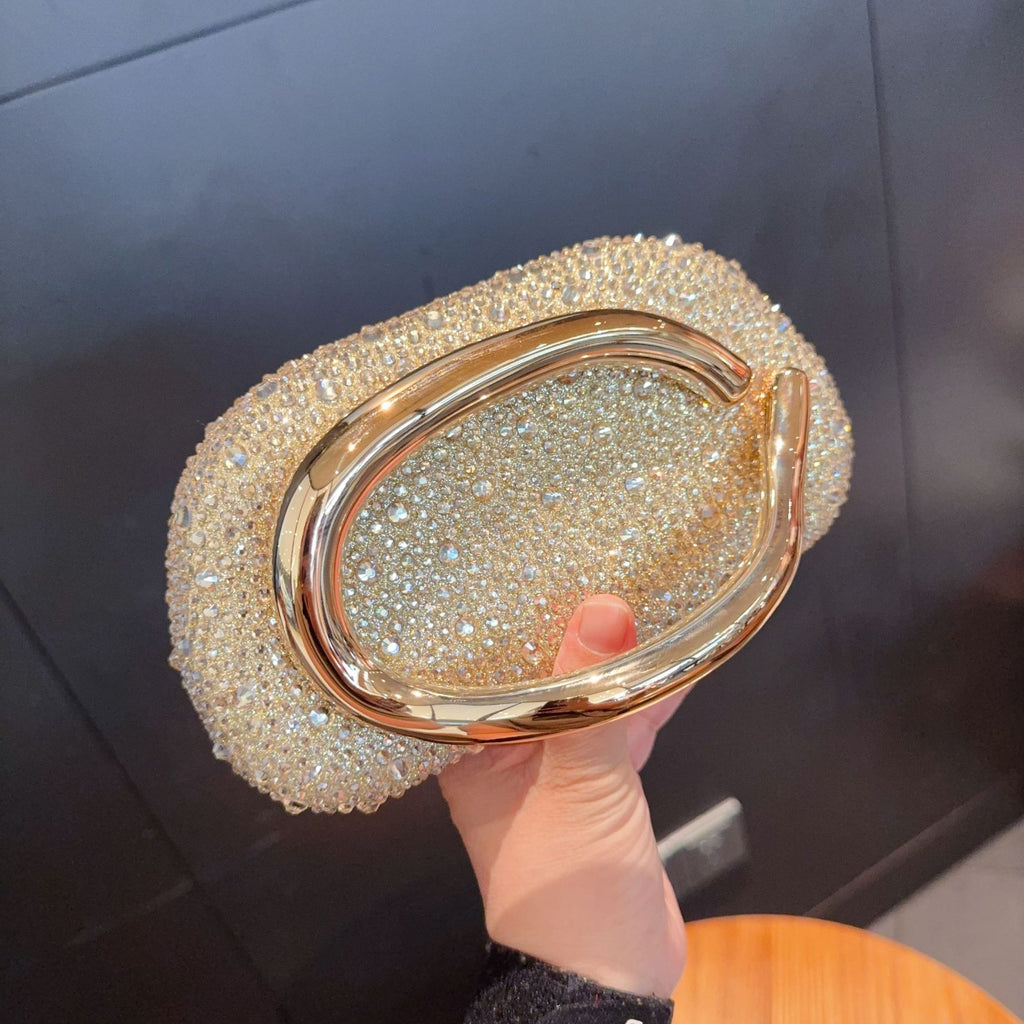 European and American Cross-Border Trendy Classic Round Box Clutch Bag Evening Bag Acrylic Bag Retro Metal Handle Single Shoulder Crossbody