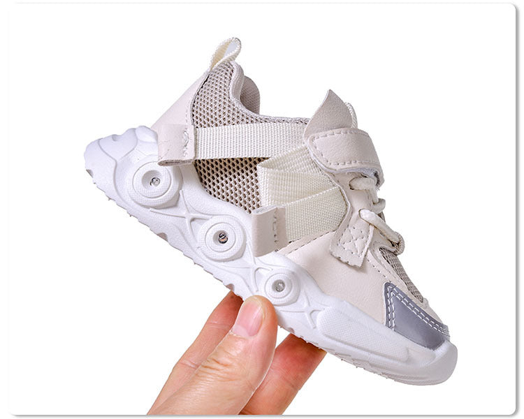 2024 Spring and Autumn New Breathable Children's Running Shoes Mesh Surface 1-6 Years Old Dad Shoes LED Luminous Children's sneaker Trendy