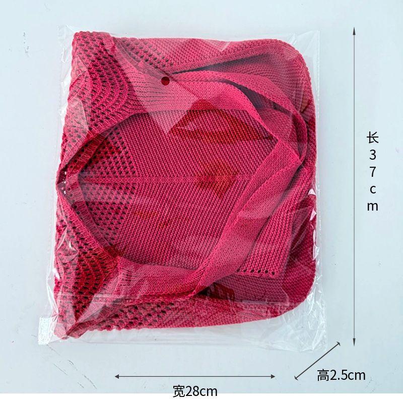 Summer Lazy Style Large-Capacity Hollow-Out Knit Bag for Women, Versatile and Stylish with a High-End Feel, Vacation Style