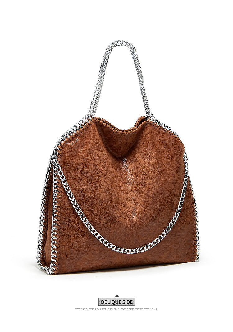Aliexpress Foreign Trade 2025 New Chain Women's Bag Foldable Women's Shoulder Bag Factory Direct Sales Large Bag Wholesale