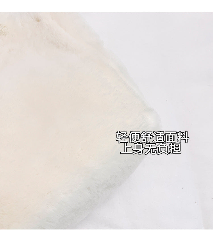 Autumn and Winter New Plush Large Bag, Furry Women's Bag, Fashionable Ins Handbag, Versatile Tote Bag, One-Shoulder Style Women's Bag