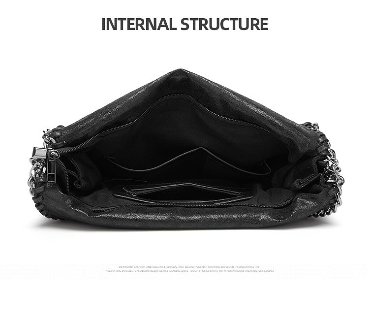 Aliexpress Foreign Trade 2025 New Chain Women's Bag Foldable Women's Shoulder Bag Factory Direct Sales Large Bag Wholesale