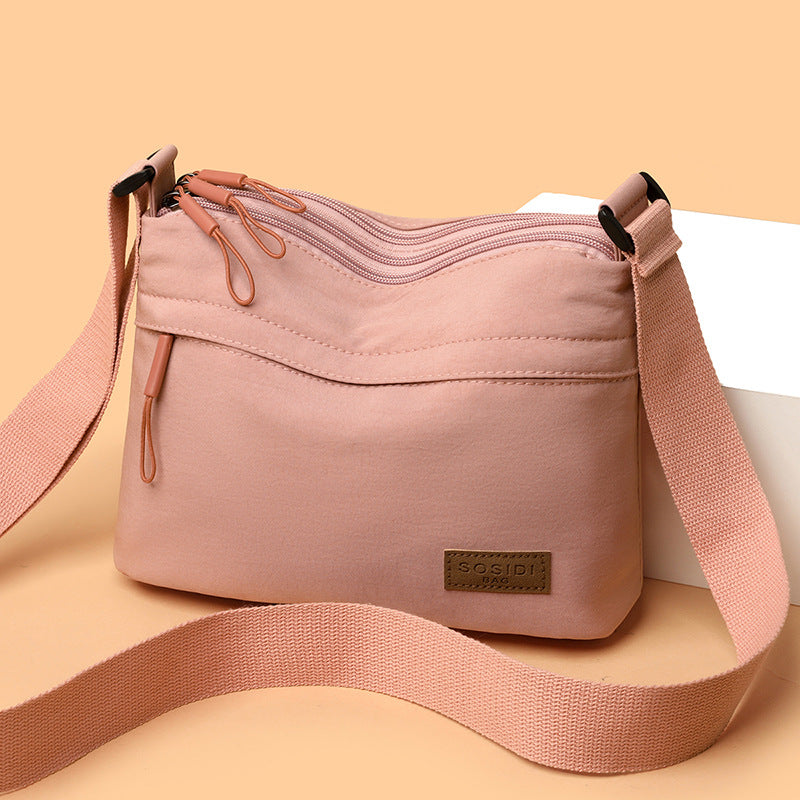 Casual Pure Color Nylon Cloth Bag for Women 2025 New Multifunctional Casual Waterproof Portable Fashion Shoulder Crossbody Bag
