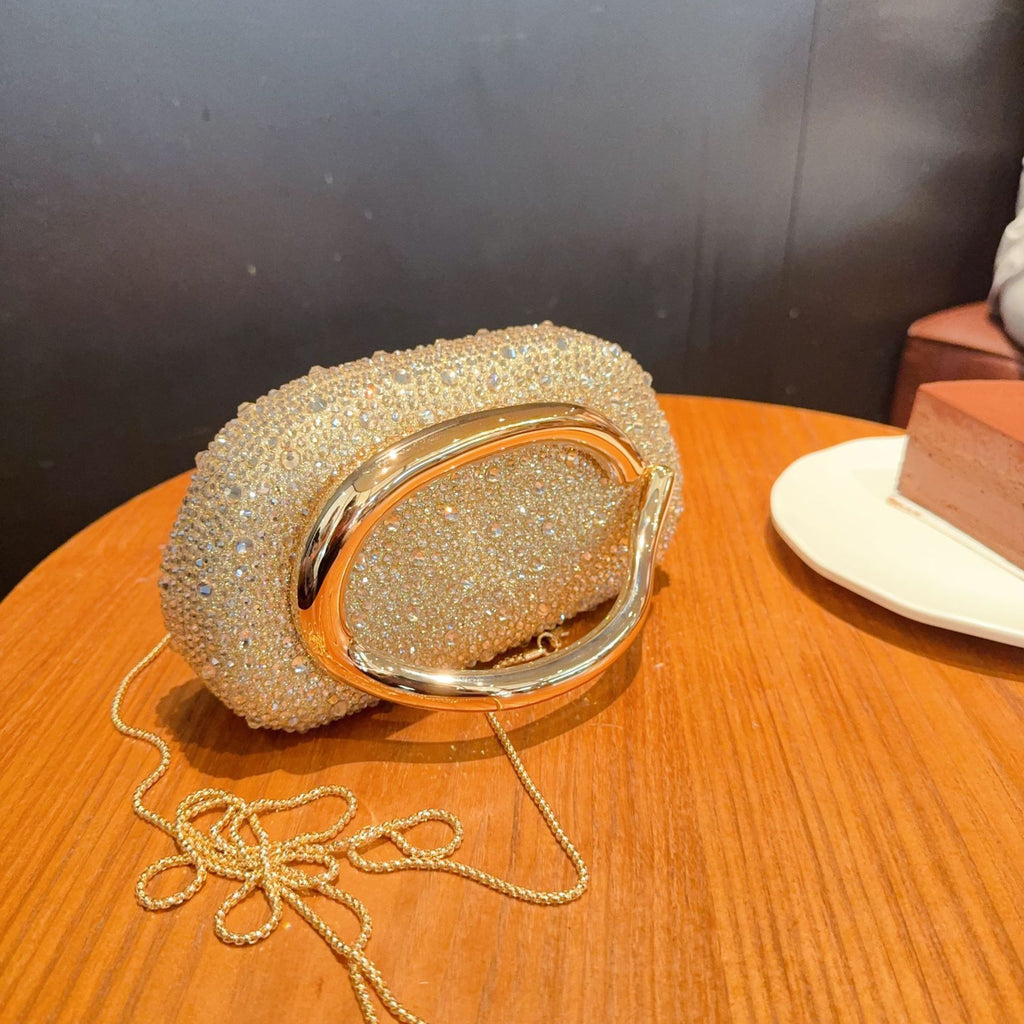 European and American Cross-Border Trendy Classic Round Box Clutch Bag Evening Bag Acrylic Bag Retro Metal Handle Single Shoulder Crossbody