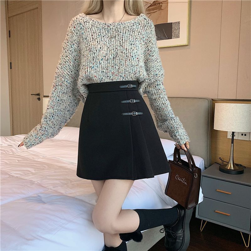 Pleated Skirt Summer Women's Asymmetrical Short Skirt Plus Size Fat Mm High Waist Hip Skirt Slimming Look Crotch-covering A-line Skirt