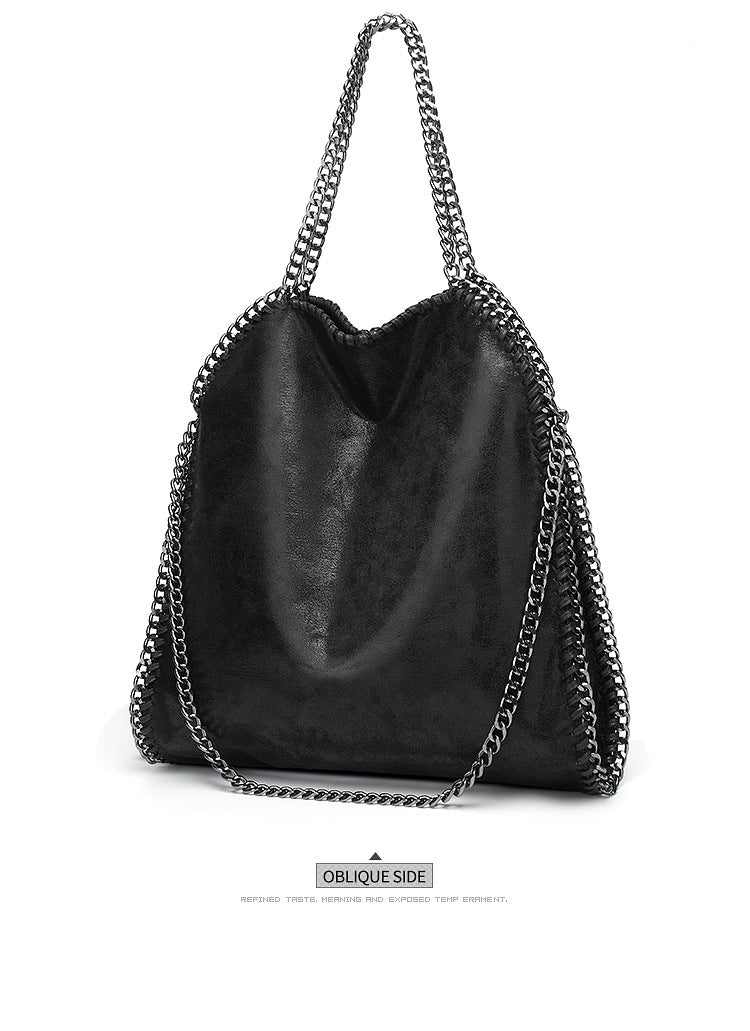 Aliexpress Foreign Trade 2025 New Chain Women's Bag Foldable Women's Shoulder Bag Factory Direct Sales Large Bag Wholesale