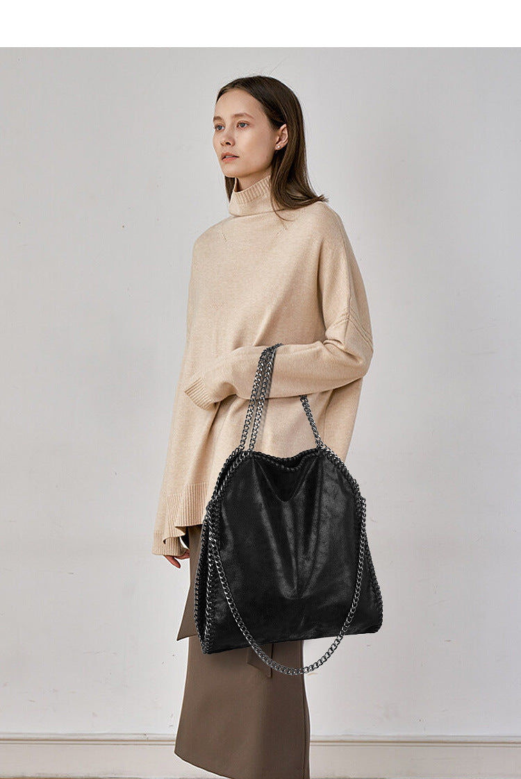 Aliexpress Foreign Trade 2025 New Chain Women's Bag Foldable Women's Shoulder Bag Factory Direct Sales Large Bag Wholesale