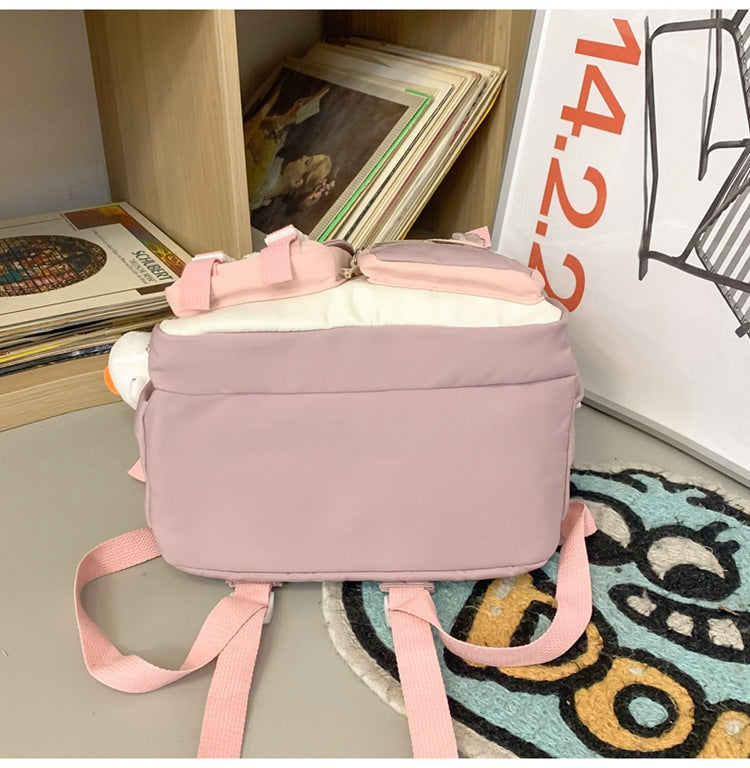 Wholesale New Casual Fashion Korean Style Fresh Color Contrast Backpack Middle School Student Schoolbag Japanese Niche Design Backpack