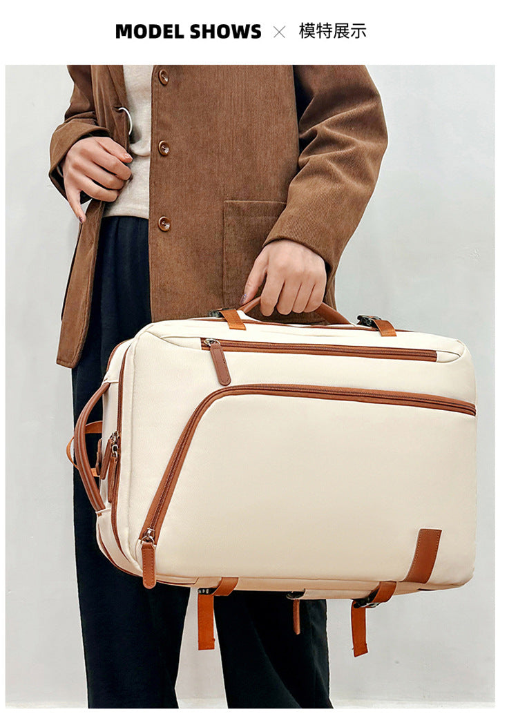 Backpack Expandable 15.6inch Business Backpack Multifunctional Casual Travel Backpack Contrast Color Student School Bag