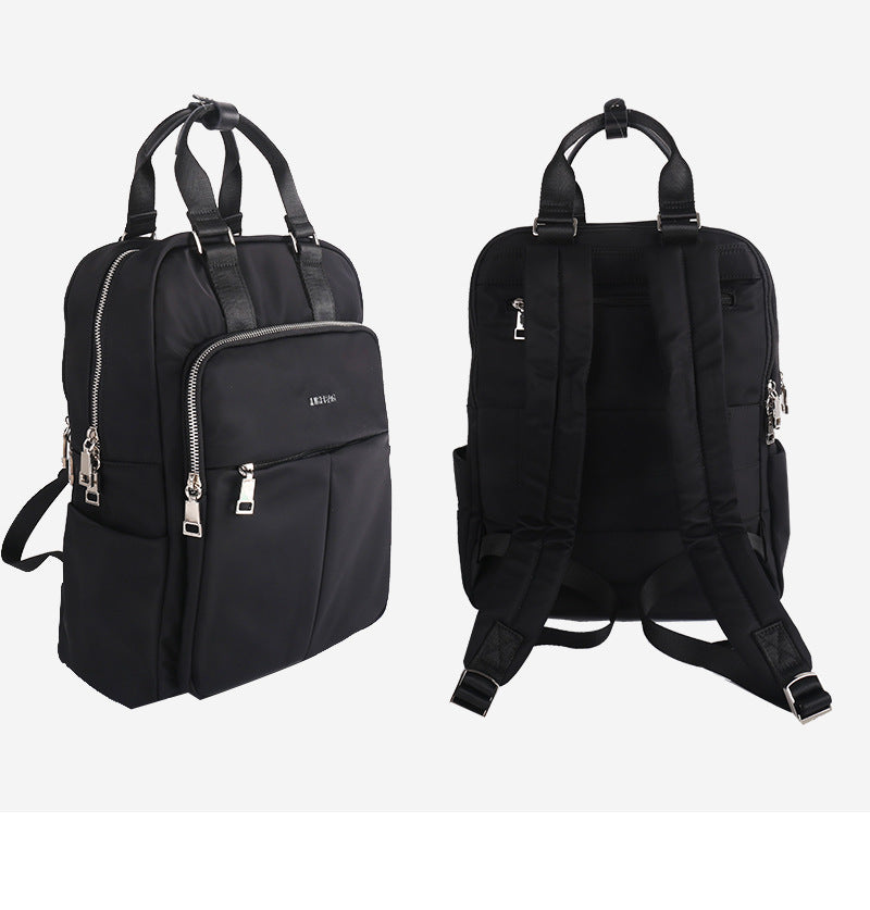 2026 Cross-Border Business Commuting Large-Capacity Computer Backpack High-Density Waterproof Nylon Travel Backpack for Women
