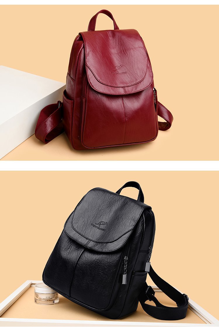 Cross-Border Women's Bag Backpack 2025 New Soft Leather Fashion Versatile Backpack Women's Large Capacity Travel Bag Ready for Sale