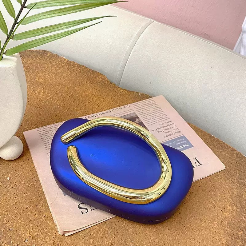 European and American Cross-Border Trendy Classic Round Box Clutch Bag Evening Bag Acrylic Bag Retro Metal Handle Single Shoulder Crossbody