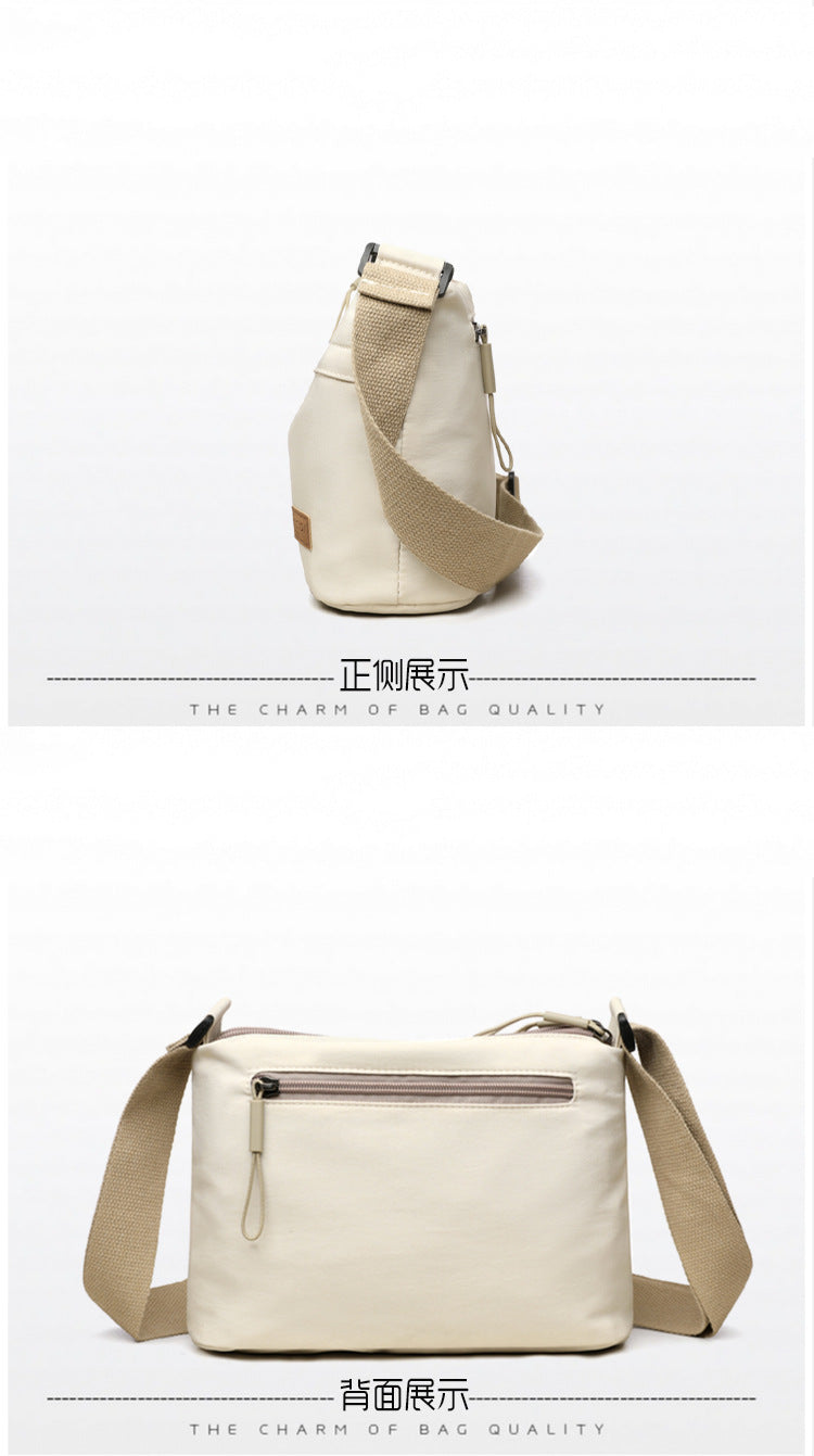 Casual Pure Color Nylon Cloth Bag for Women 2025 New Multifunctional Casual Waterproof Portable Fashion Shoulder Crossbody Bag