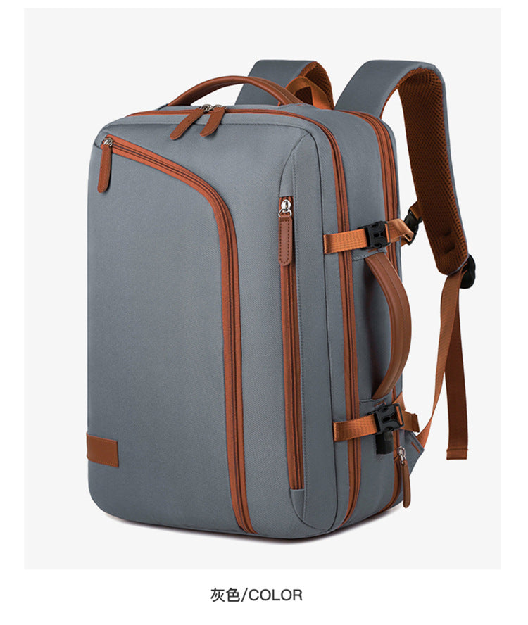Backpack Expandable 15.6inch Business Backpack Multifunctional Casual Travel Backpack Contrast Color Student School Bag