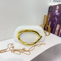European and American Cross-Border Trendy Classic Round Box Clutch Bag Evening Bag Acrylic Bag Retro Metal Handle Single Shoulder Crossbody