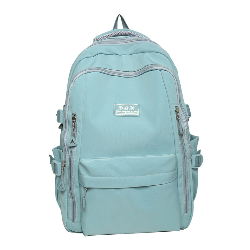 2026 New Style Backpack for Middle and High School Students, Versatile Solid Color School Bag, Large Capacity, Stain-Resistant, Business Trip Travel Backpack, Wholesale