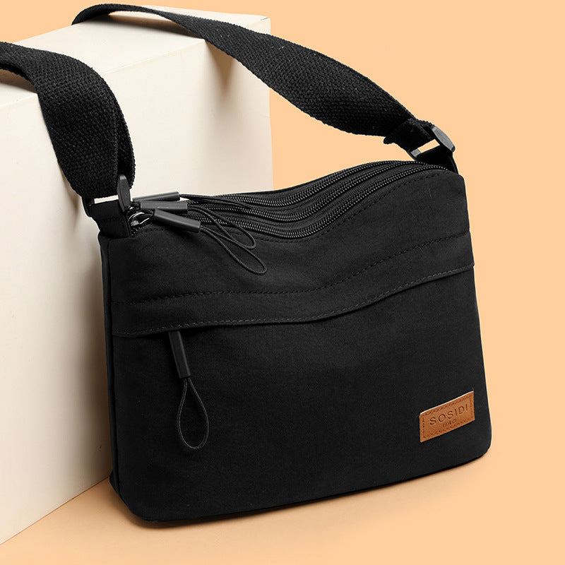 Casual Pure Color Nylon Cloth Bag for Women 2025 New Multifunctional Casual Waterproof Portable Fashion Shoulder Crossbody Bag