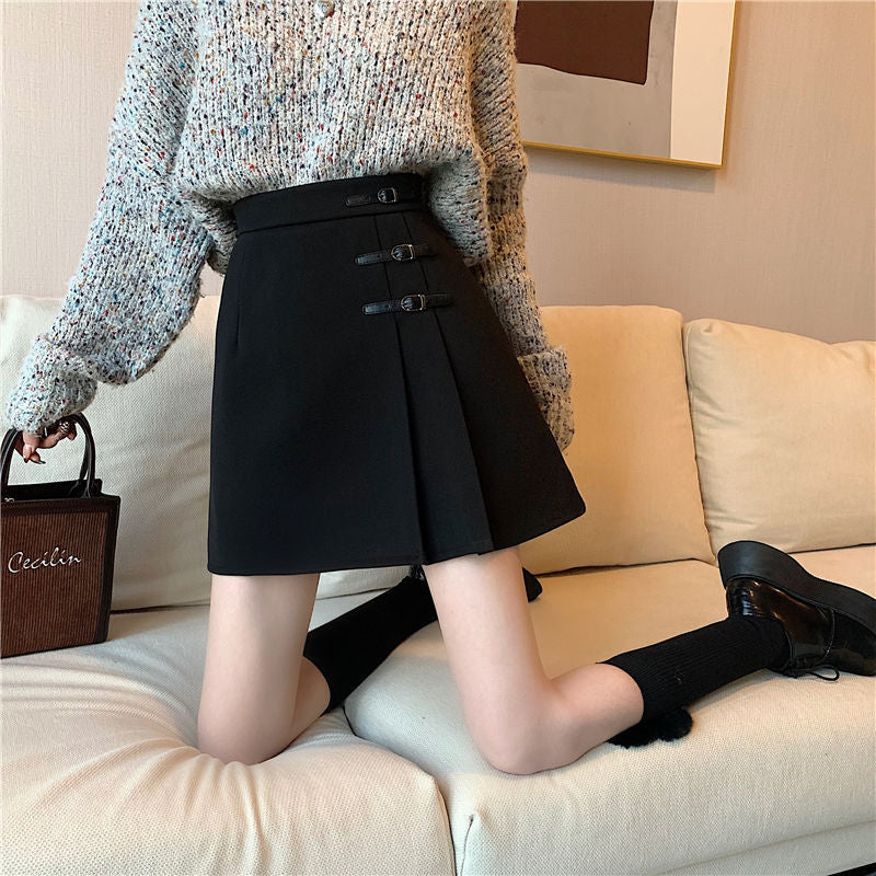 Pleated Skirt Summer Women's Asymmetrical Short Skirt Plus Size Fat Mm High Waist Hip Skirt Slimming Look Crotch-covering A-line Skirt