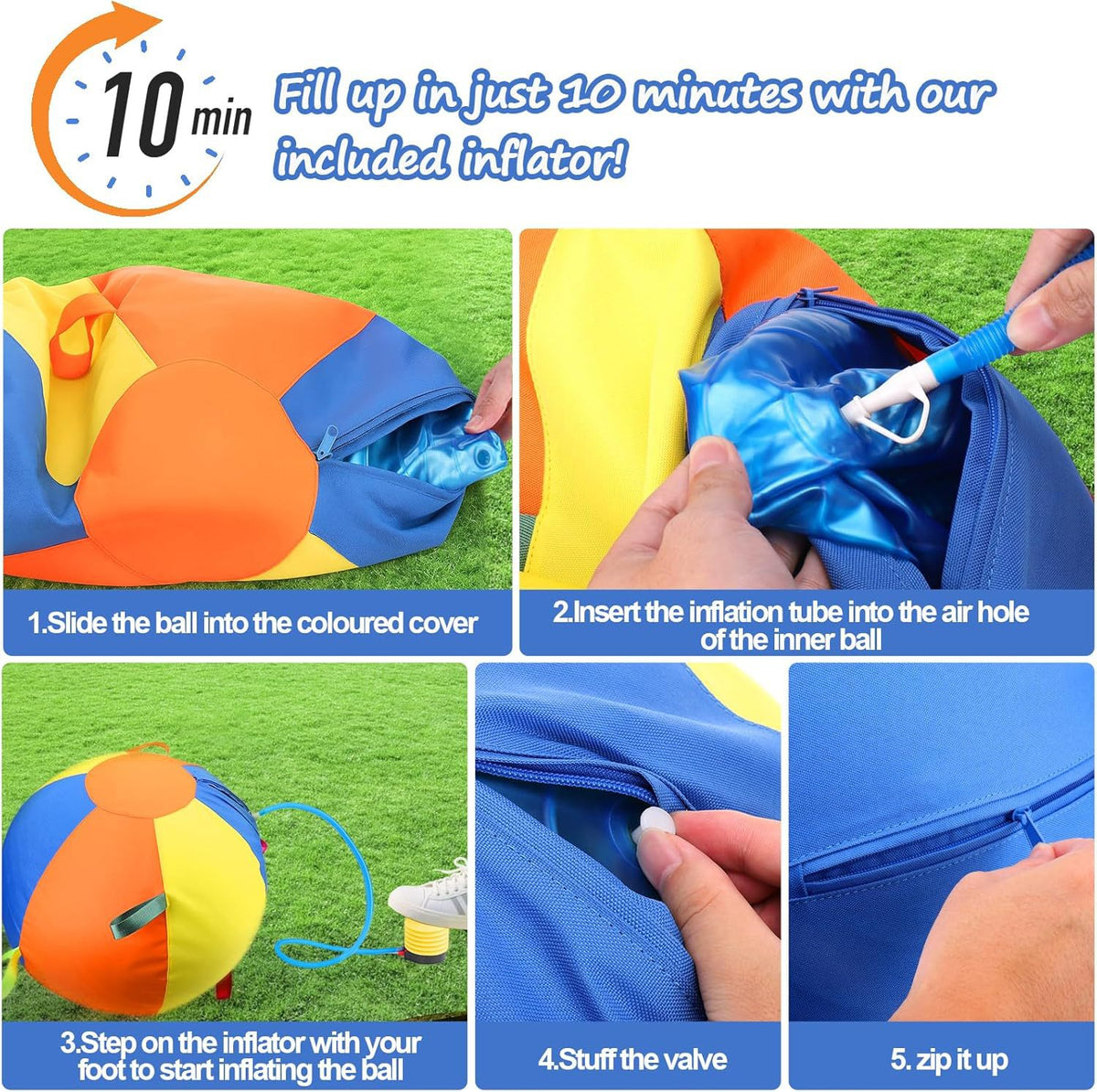 Cross-Border Sheep Horse Dog Herding Ball—Durable Solid Color Polyester Inflatable Training and Exercise Toy Pet Game Ball