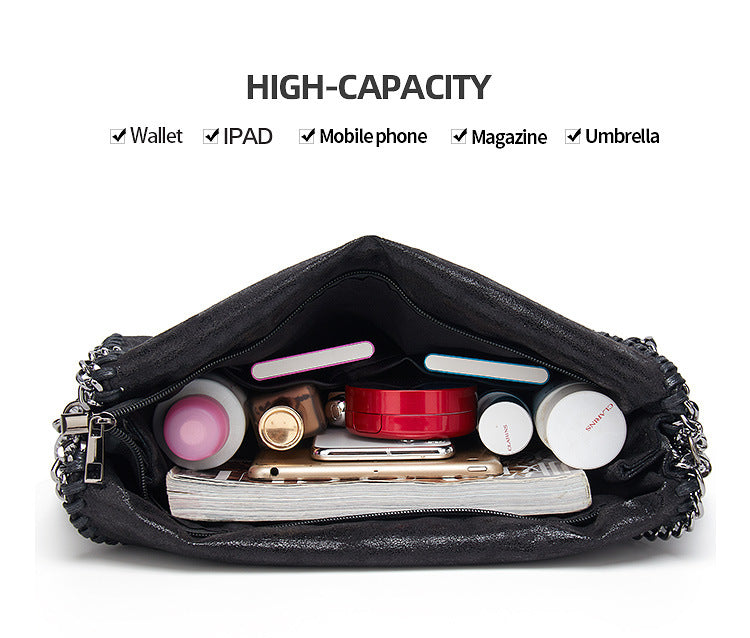 Aliexpress Foreign Trade 2025 New Chain Women's Bag Foldable Women's Shoulder Bag Factory Direct Sales Large Bag Wholesale