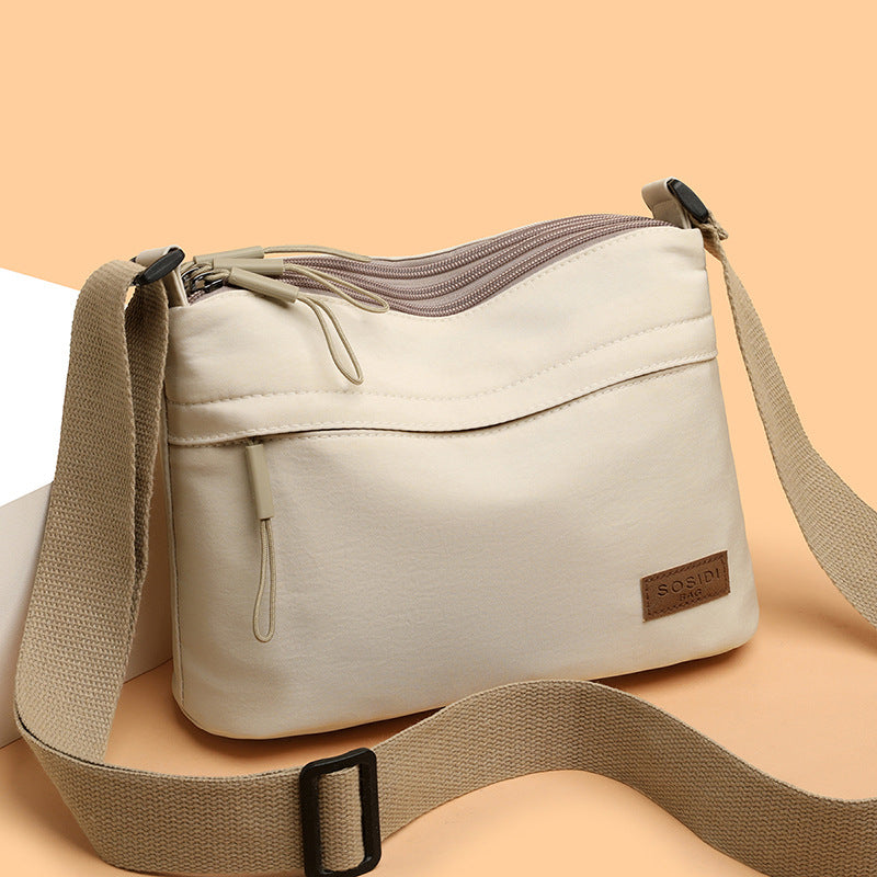 Casual Pure Color Nylon Cloth Bag for Women 2025 New Multifunctional Casual Waterproof Portable Fashion Shoulder Crossbody Bag