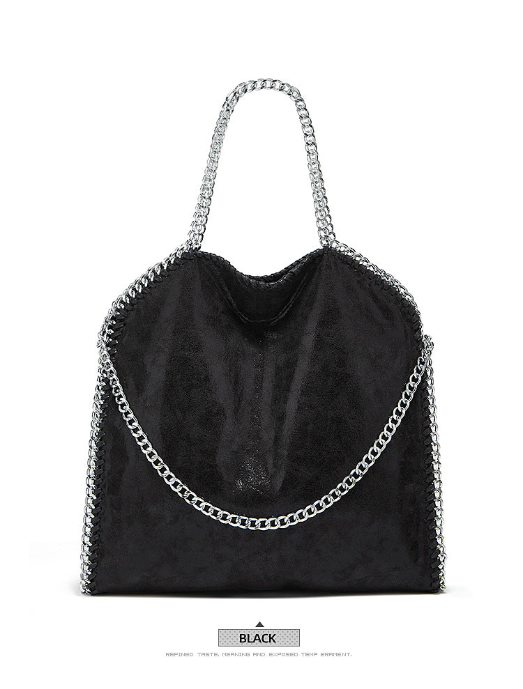 Aliexpress Foreign Trade 2025 New Chain Women's Bag Foldable Women's Shoulder Bag Factory Direct Sales Large Bag Wholesale
