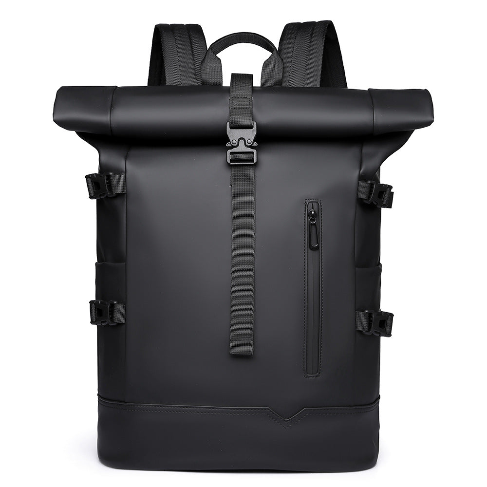 2025 Summer Cross-Border Backpack Men's Roll-Top Business Computer Bag Work Commuting Leisure Travel Backpack Fashion Trend