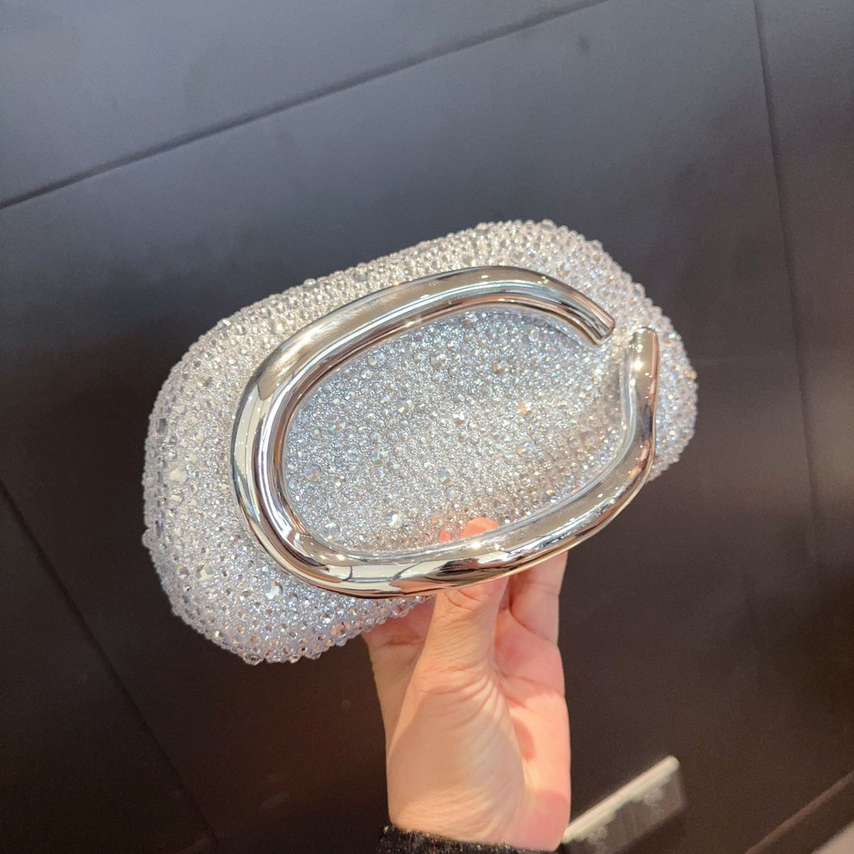 European and American Cross-Border Trendy Classic Round Box Clutch Bag Evening Bag Acrylic Bag Retro Metal Handle Single Shoulder Crossbody