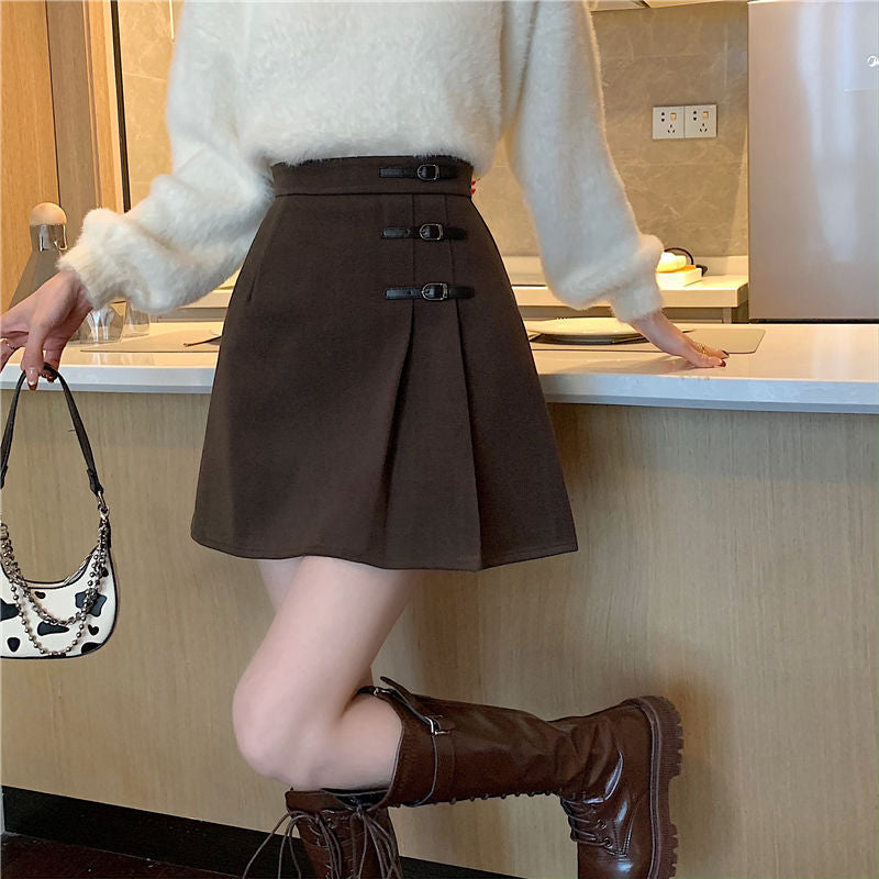 Pleated Skirt Summer Women's Asymmetrical Short Skirt Plus Size Fat Mm High Waist Hip Skirt Slimming Look Crotch-covering A-line Skirt