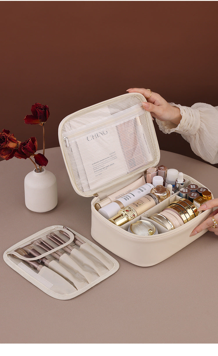 Cross-border New Products Split Cosmetic Bag Large Capacity Advanced Sense Multifunctional Cosmetic Storage Bag Niche Design
