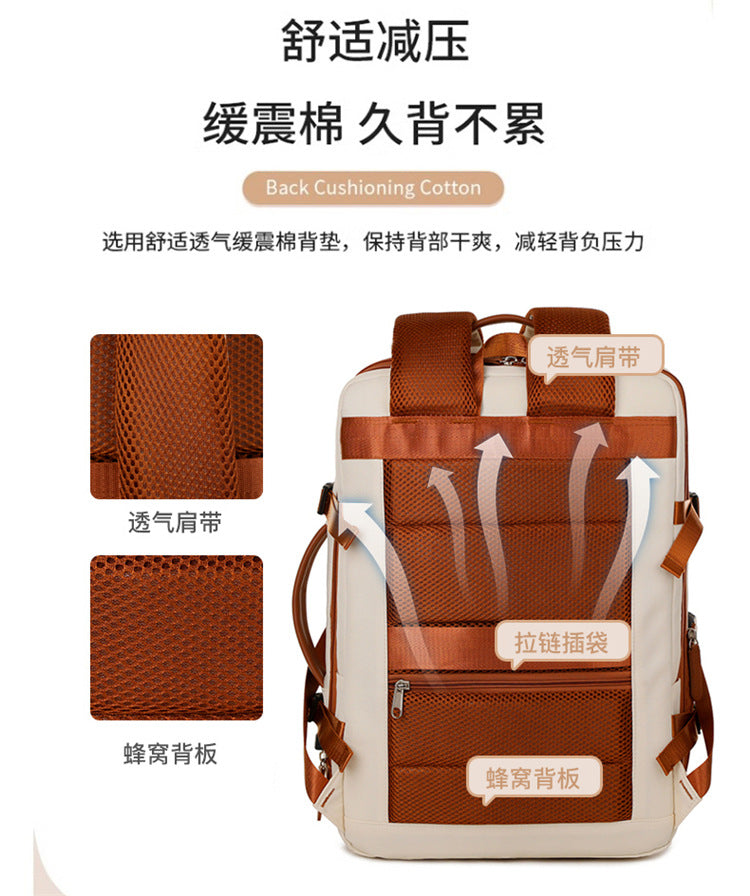 Backpack Expandable 15.6inch Business Backpack Multifunctional Casual Travel Backpack Contrast Color Student School Bag