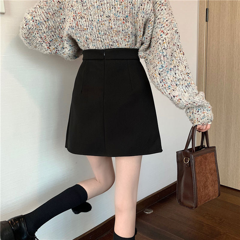 Pleated Skirt Summer Women's Asymmetrical Short Skirt Plus Size Fat Mm High Waist Hip Skirt Slimming Look Crotch-covering A-line Skirt