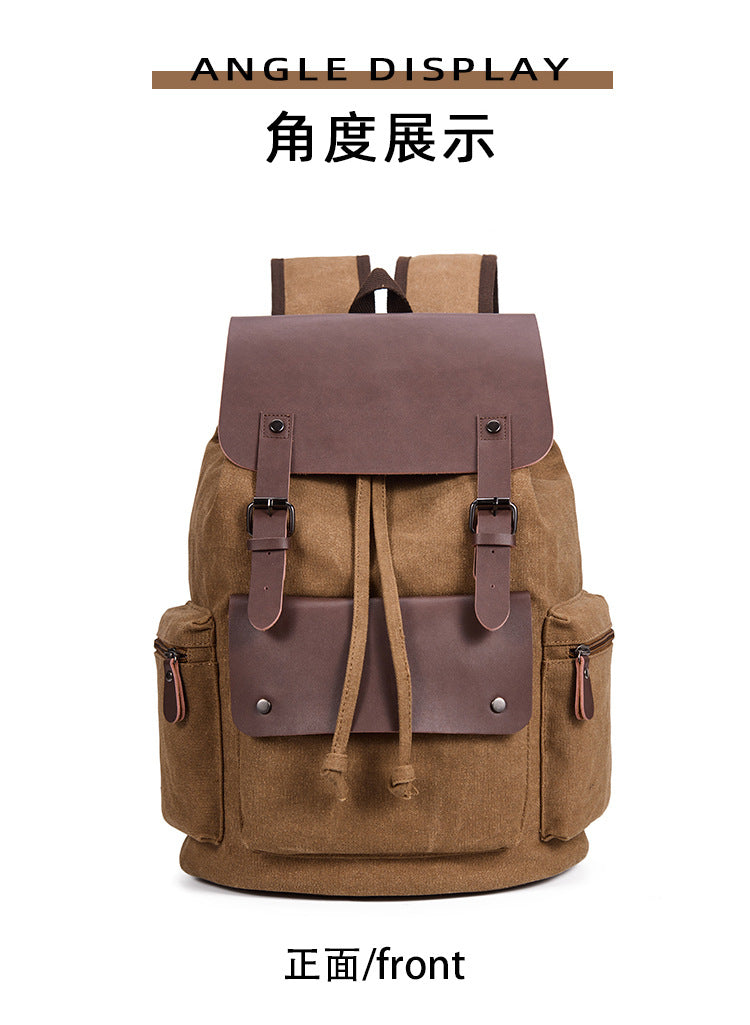 Canvas Tote Backpack, Computer Bag, Business Retro Style, Male College Style, Couple