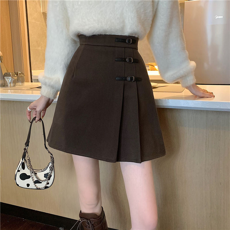 Pleated Skirt Summer Women's Asymmetrical Short Skirt Plus Size Fat Mm High Waist Hip Skirt Slimming Look Crotch-covering A-line Skirt