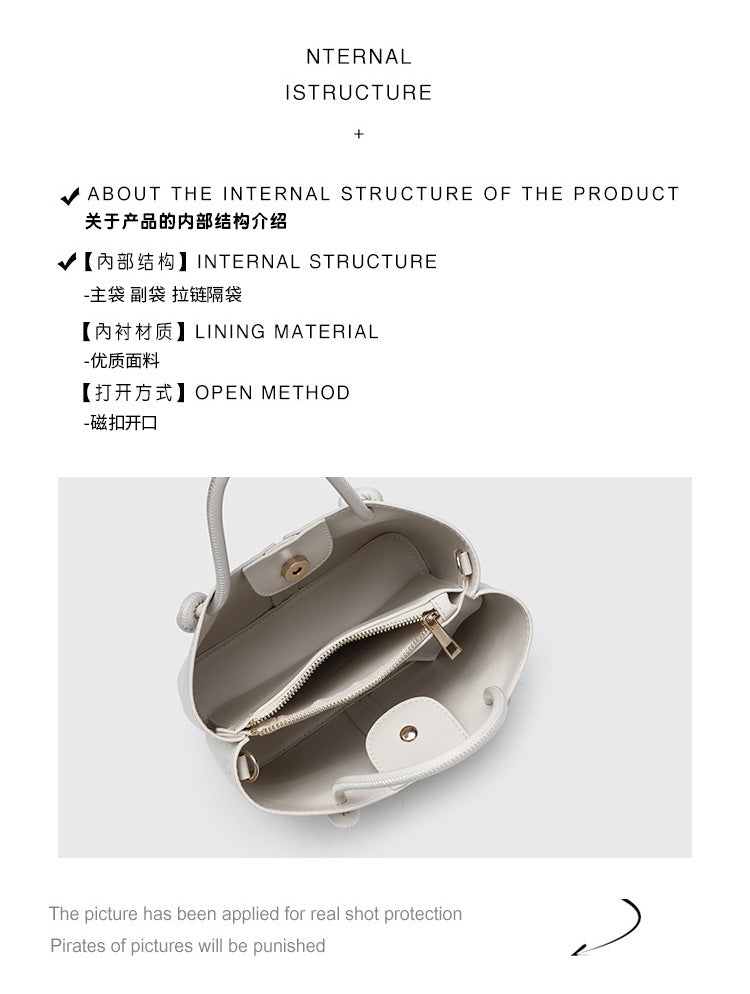 Zr's Same Style Bag, New Women's Bag, Urban Casual Satchel Crossbody Bag, Niche Design Casual Bucket Bag, Dropshipping