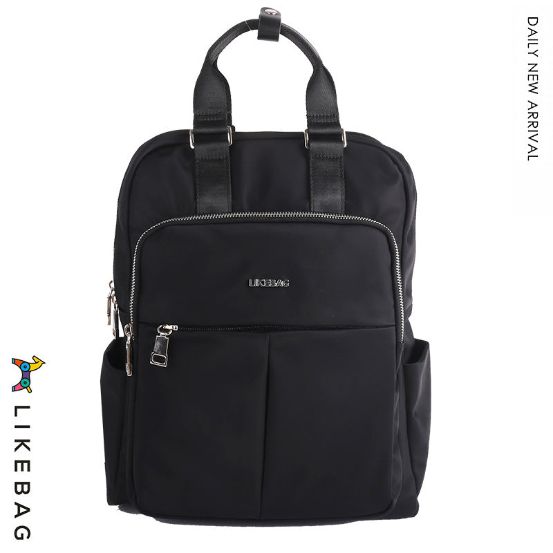 2026 Cross-Border Business Commuting Large-Capacity Computer Backpack High-Density Waterproof Nylon Travel Backpack for Women