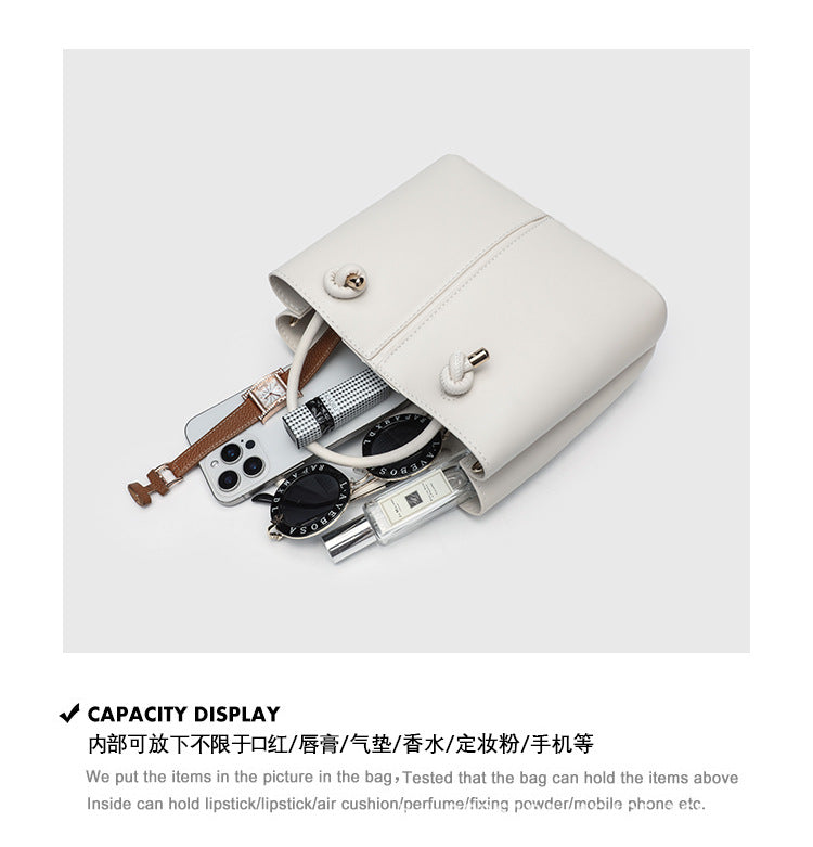 Zr's Same Style Bag, New Women's Bag, Urban Casual Satchel Crossbody Bag, Niche Design Casual Bucket Bag, Dropshipping