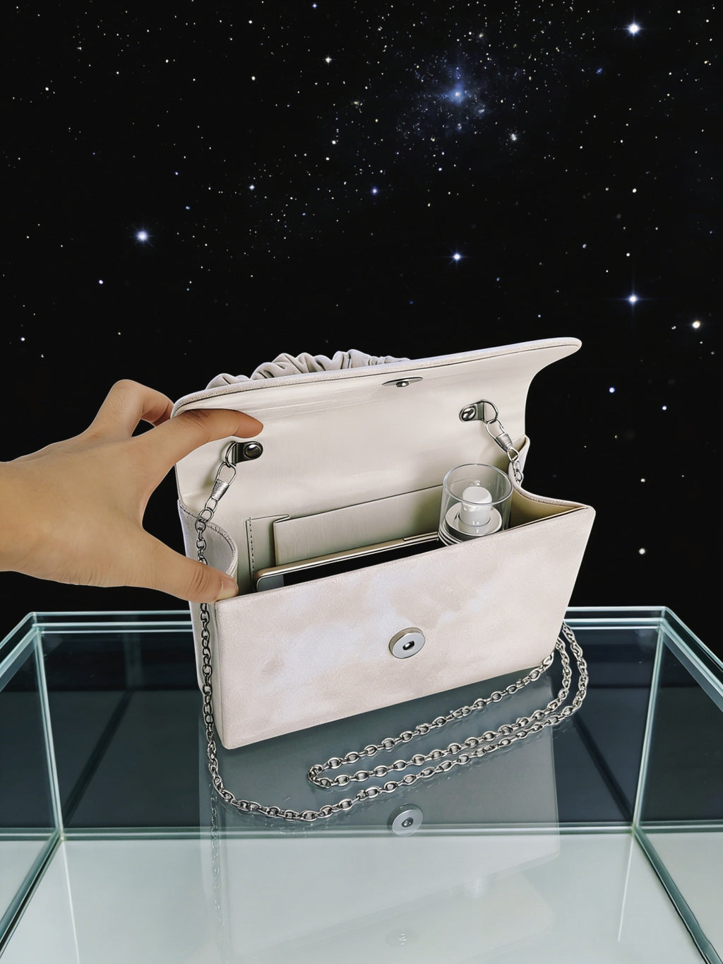 2025 Niche Cross-Border Velvet Bag, Elegant Mini Hair Tie Handbag, Elegant and Versatile One-Shoulder Cross-Body Bag