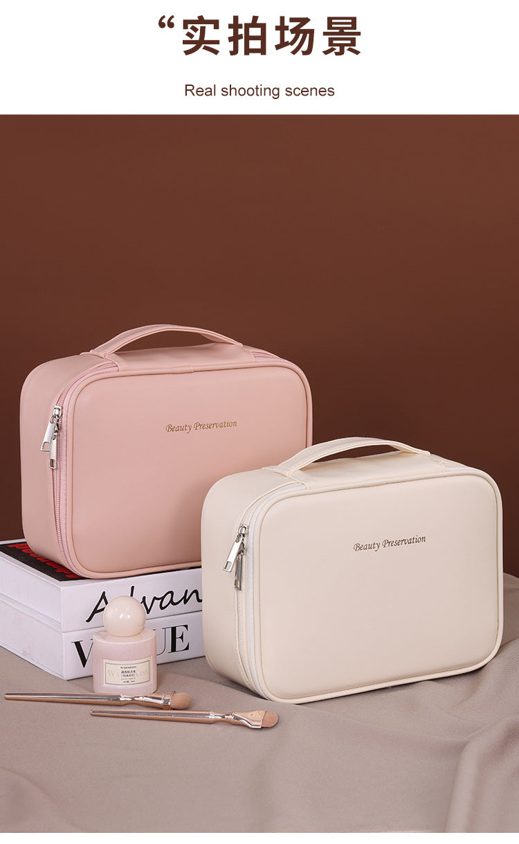 Cosmetic Partition Storage Bag Portable Large Capacity Cosmetic Bag Light Luxury High-end Travel Portable Toiletry Bag
