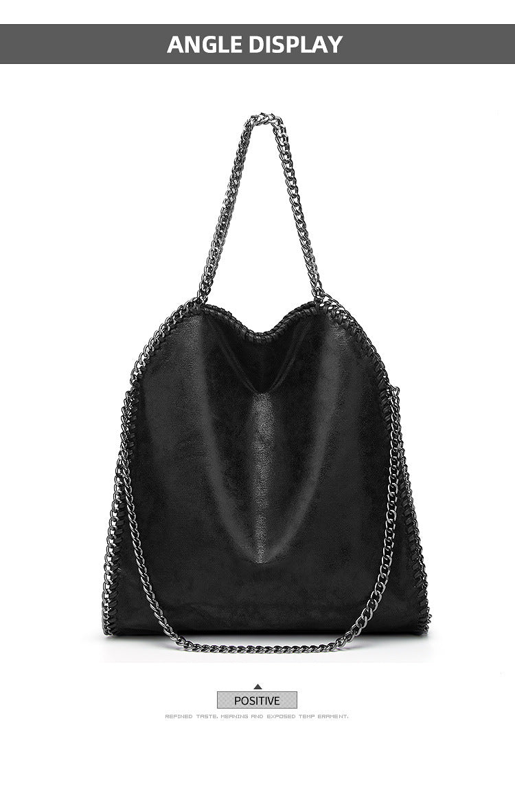 Aliexpress Foreign Trade 2025 New Chain Women's Bag Foldable Women's Shoulder Bag Factory Direct Sales Large Bag Wholesale