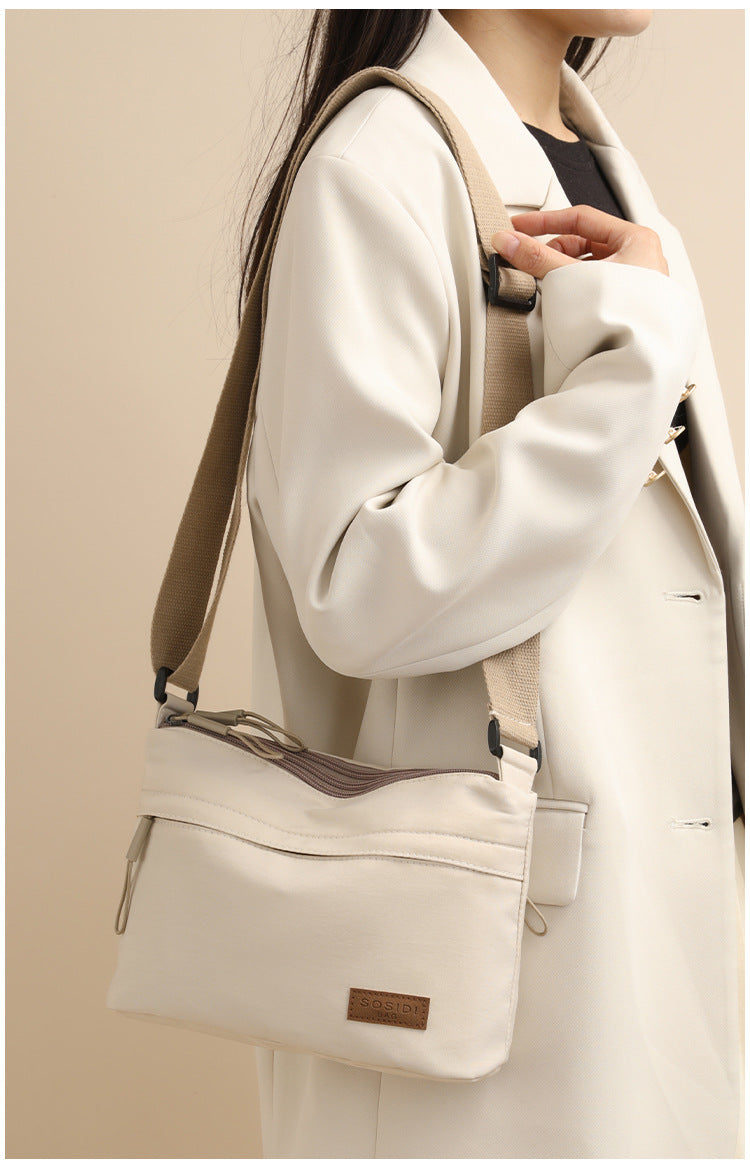 Casual Pure Color Nylon Cloth Bag for Women 2025 New Multifunctional Casual Waterproof Portable Fashion Shoulder Crossbody Bag