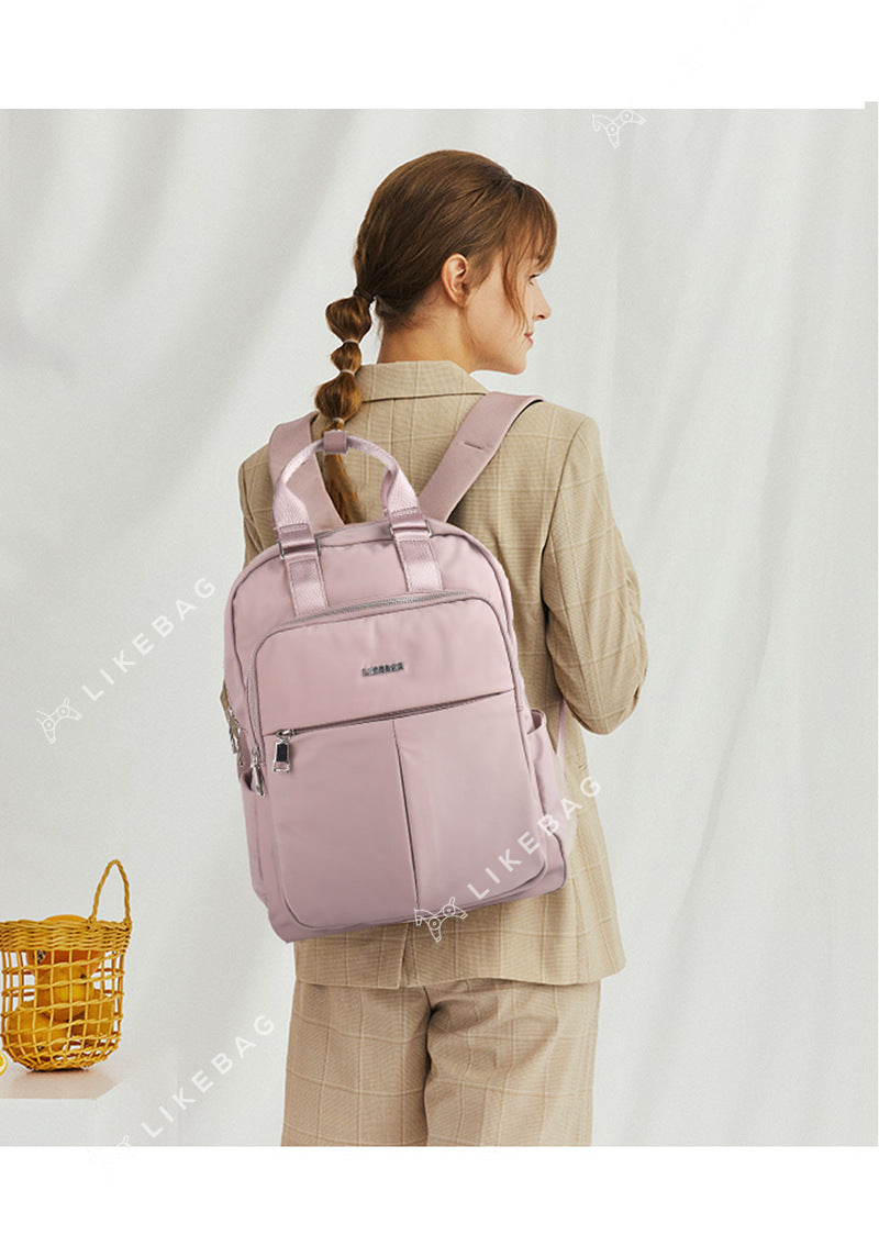 2026 Cross-Border Business Commuting Large-Capacity Computer Backpack High-Density Waterproof Nylon Travel Backpack for Women
