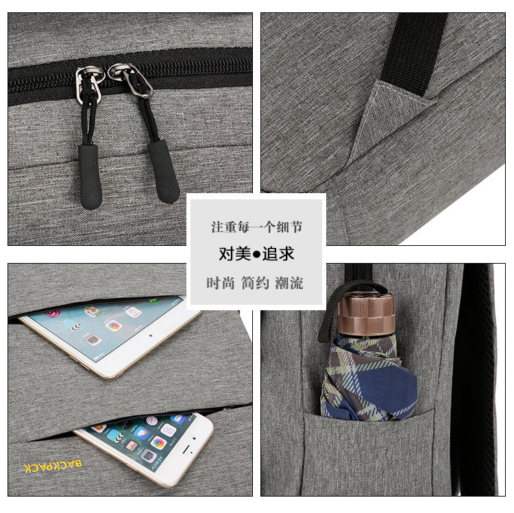 Cross-Border Wholesale Laptop Backpack, Backpack, Casual Three-Piece Gift, Casual School Bag, Men's and Women's Backpack