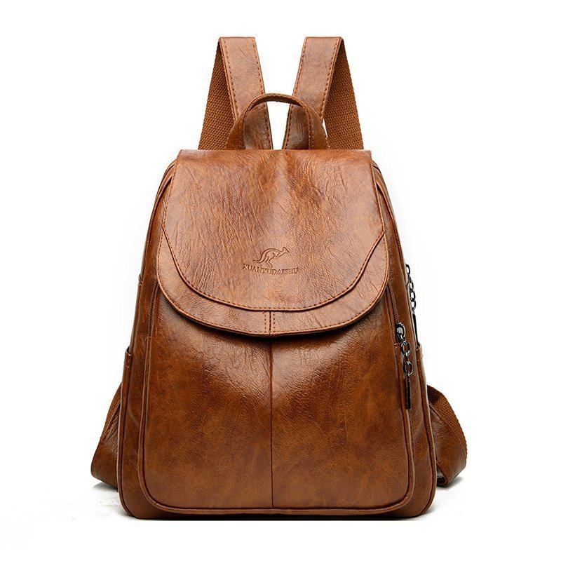 Cross-Border Women's Bag Backpack 2025 New Soft Leather Fashion Versatile Backpack Women's Large Capacity Travel Bag Ready for Sale