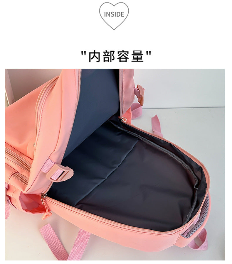 2026 New Style Backpack for Middle and High School Students, Versatile Solid Color School Bag, Large Capacity, Stain-Resistant, Business Trip Travel Backpack, Wholesale