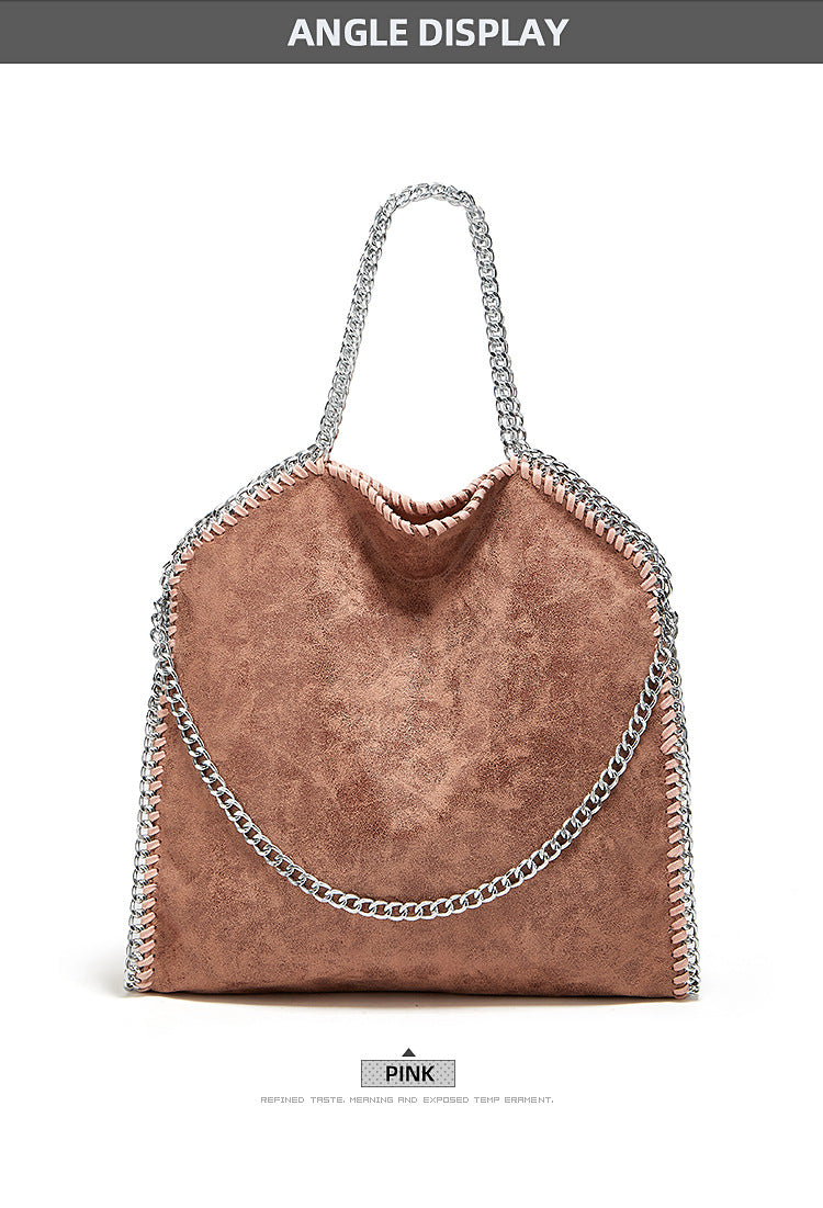 Aliexpress Foreign Trade 2025 New Chain Women's Bag Foldable Women's Shoulder Bag Factory Direct Sales Large Bag Wholesale